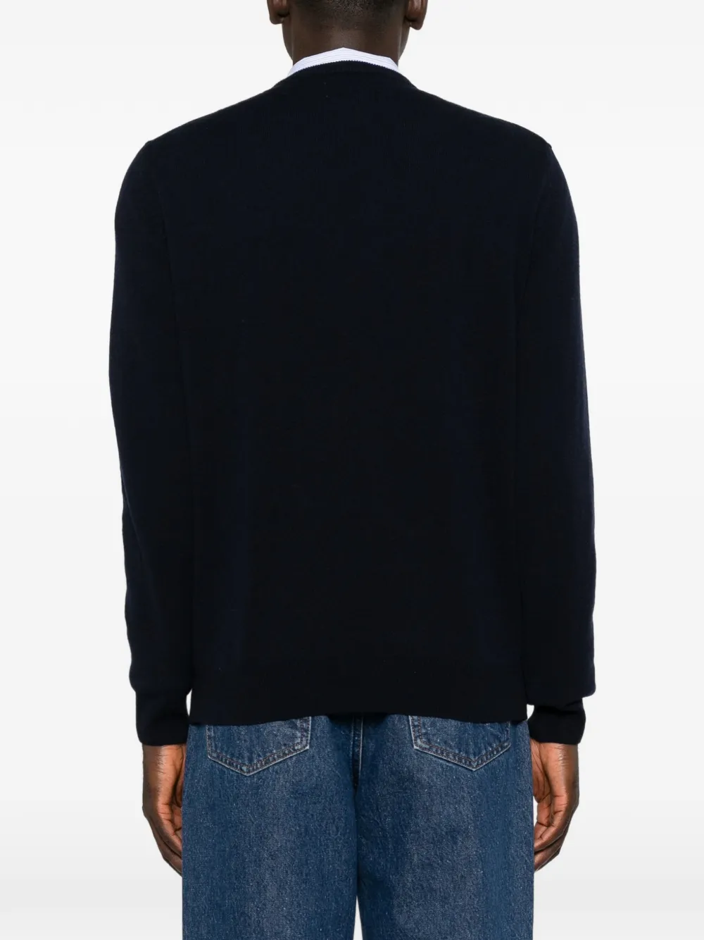 Gant Lamswollen trui met ronde hals Blauw