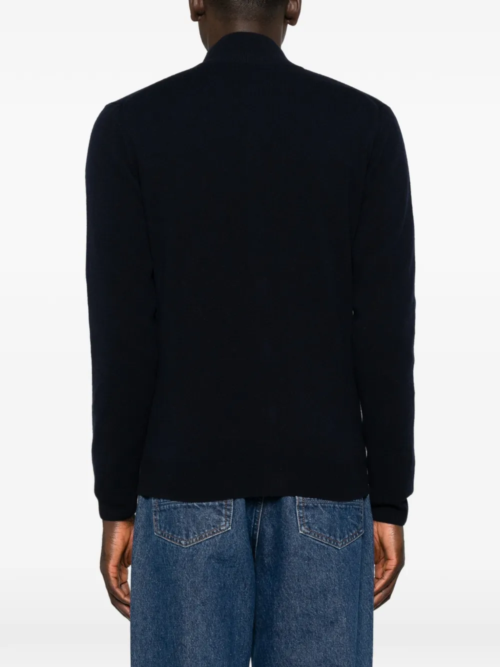 Gant Lamswollen vest met rits Blauw