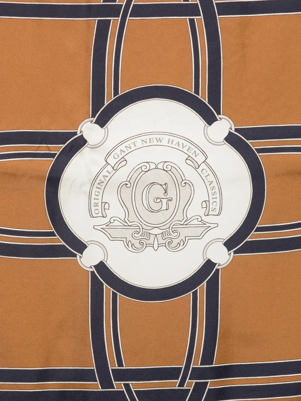 Gant Sjaal met kettingprint Bruin