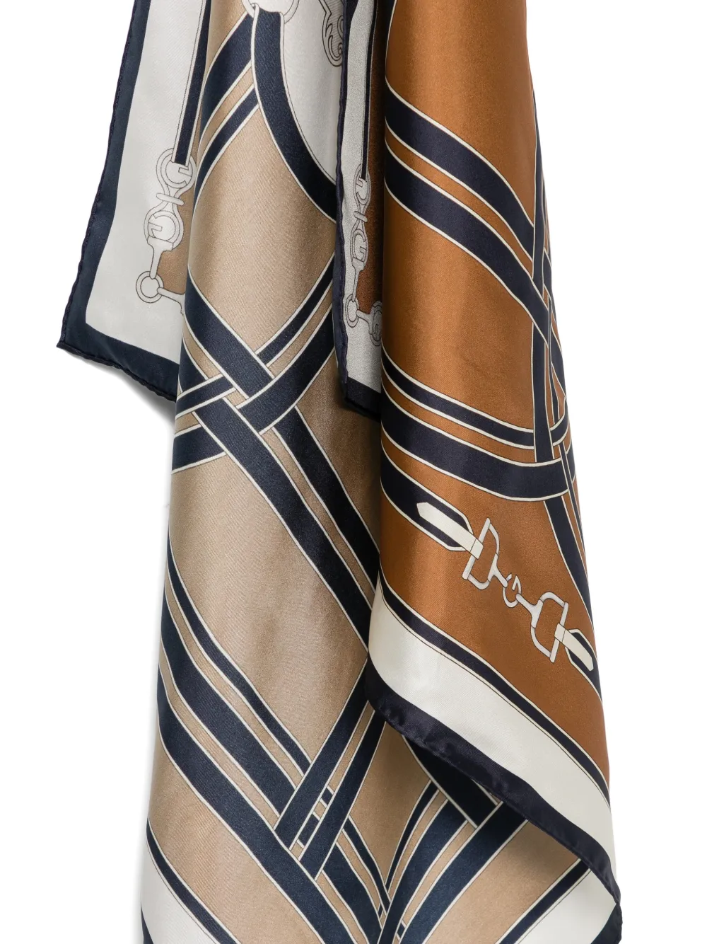 Gant Sjaal met kettingprint Bruin