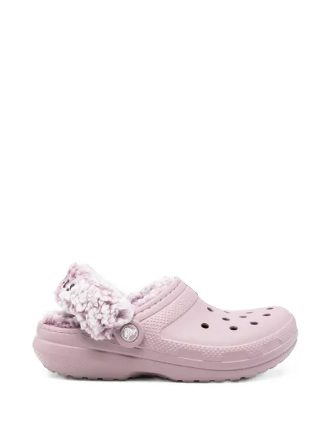 Crocs Kids fleece-lined perforated clogs
