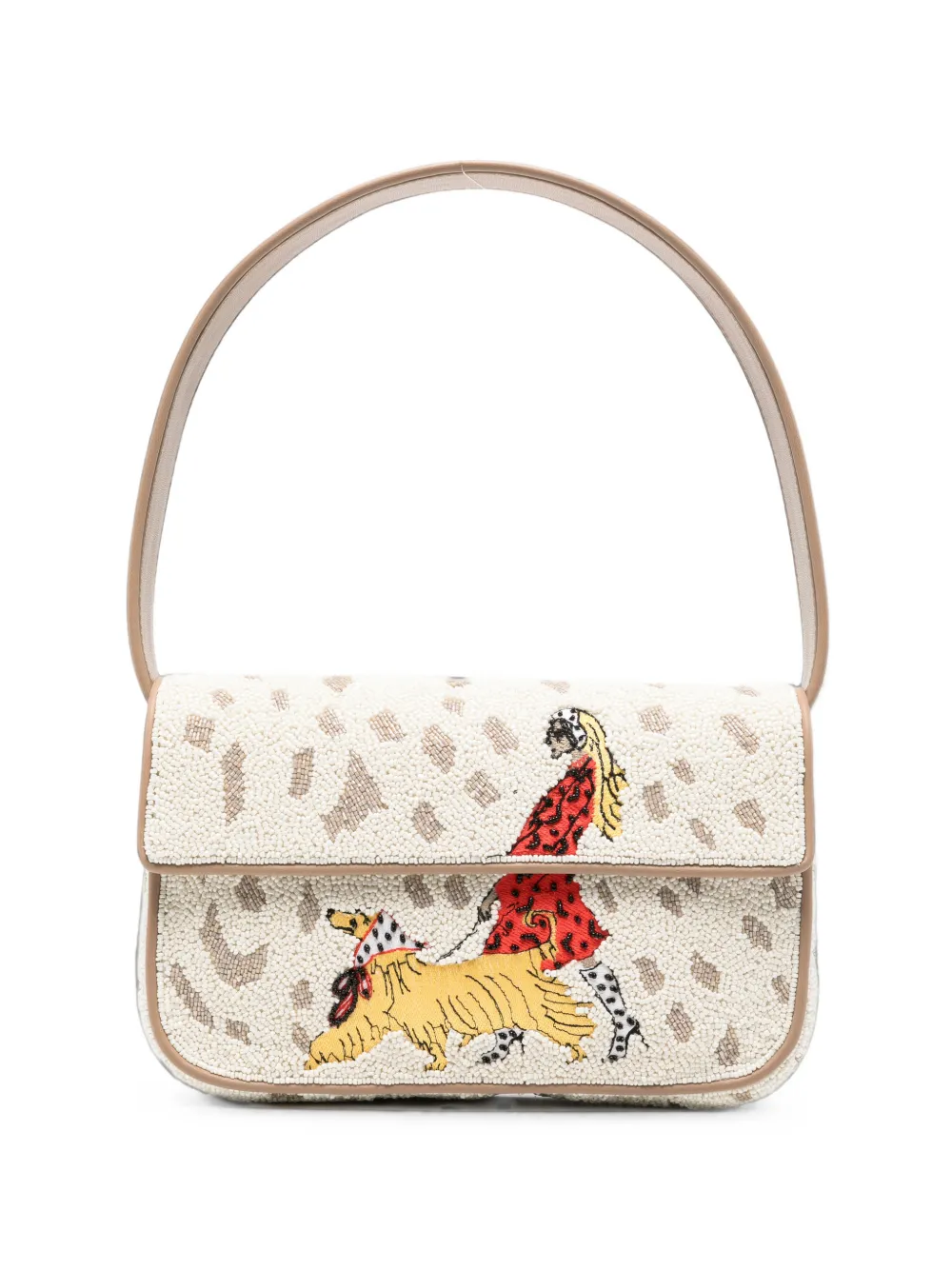 STAUD bead-embellished Tommy shoulder bag
