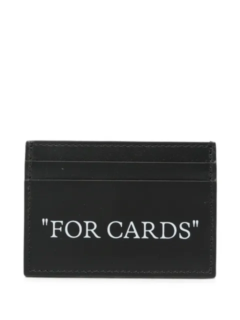 Off-White Quote leather cardholder