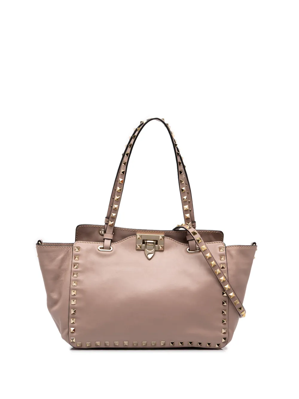 Valentino Garavani Pre-Owned 2000-2017 Small Leather Rockstud Trapeze satchel - Pink
