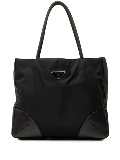 Prada Pre-Owned 2013-2026 Vitello Trimmed Tessuto tote bag