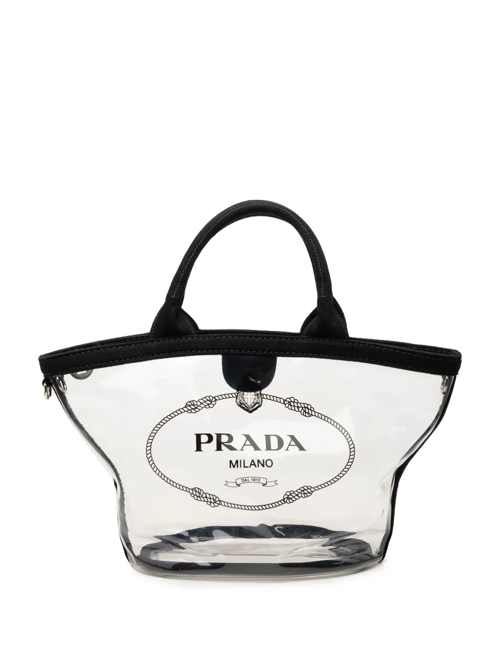 Prada Pre-Owned 2013-2026 PVC Canapa Logo Tote satchel - Nero