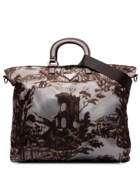 Prada Pre-Owned 2013-2026 Tessuto Stampato satchel