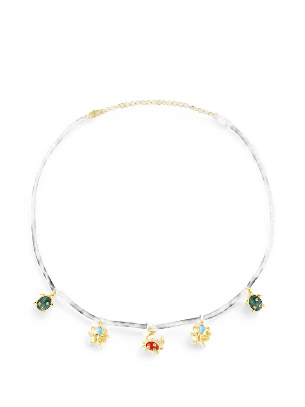 Eshvi pearl sea animal necklace
