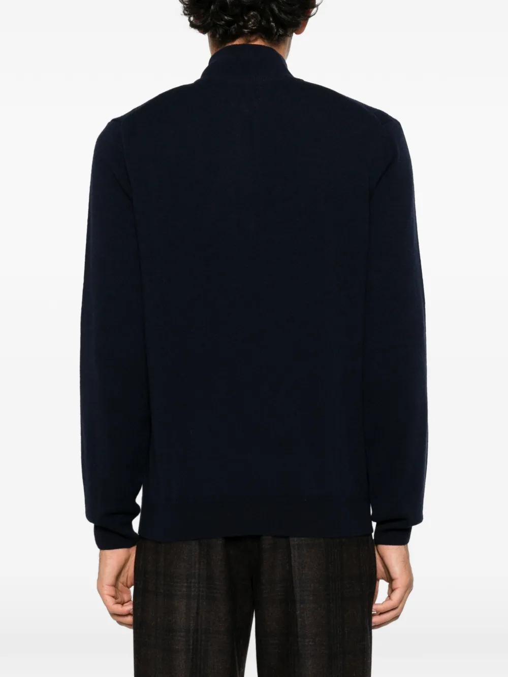 Gant quarter-zip wool sweater Blauw