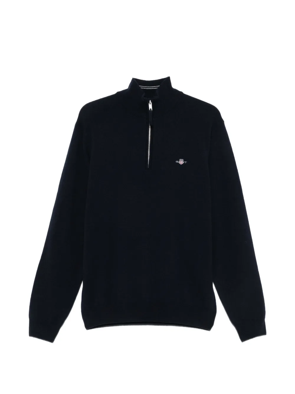 Gant quarter-zip wool sweater Blauw