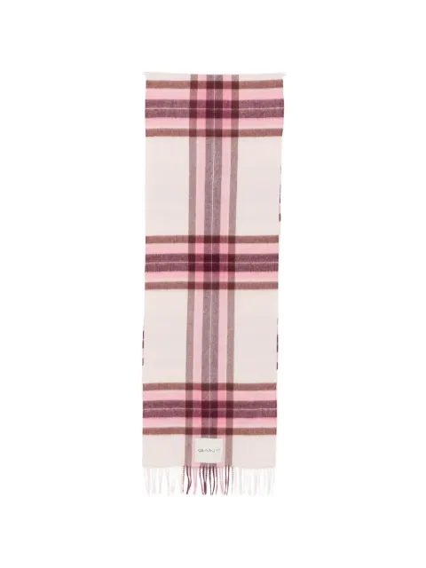 Gant tartan-check wool scarf