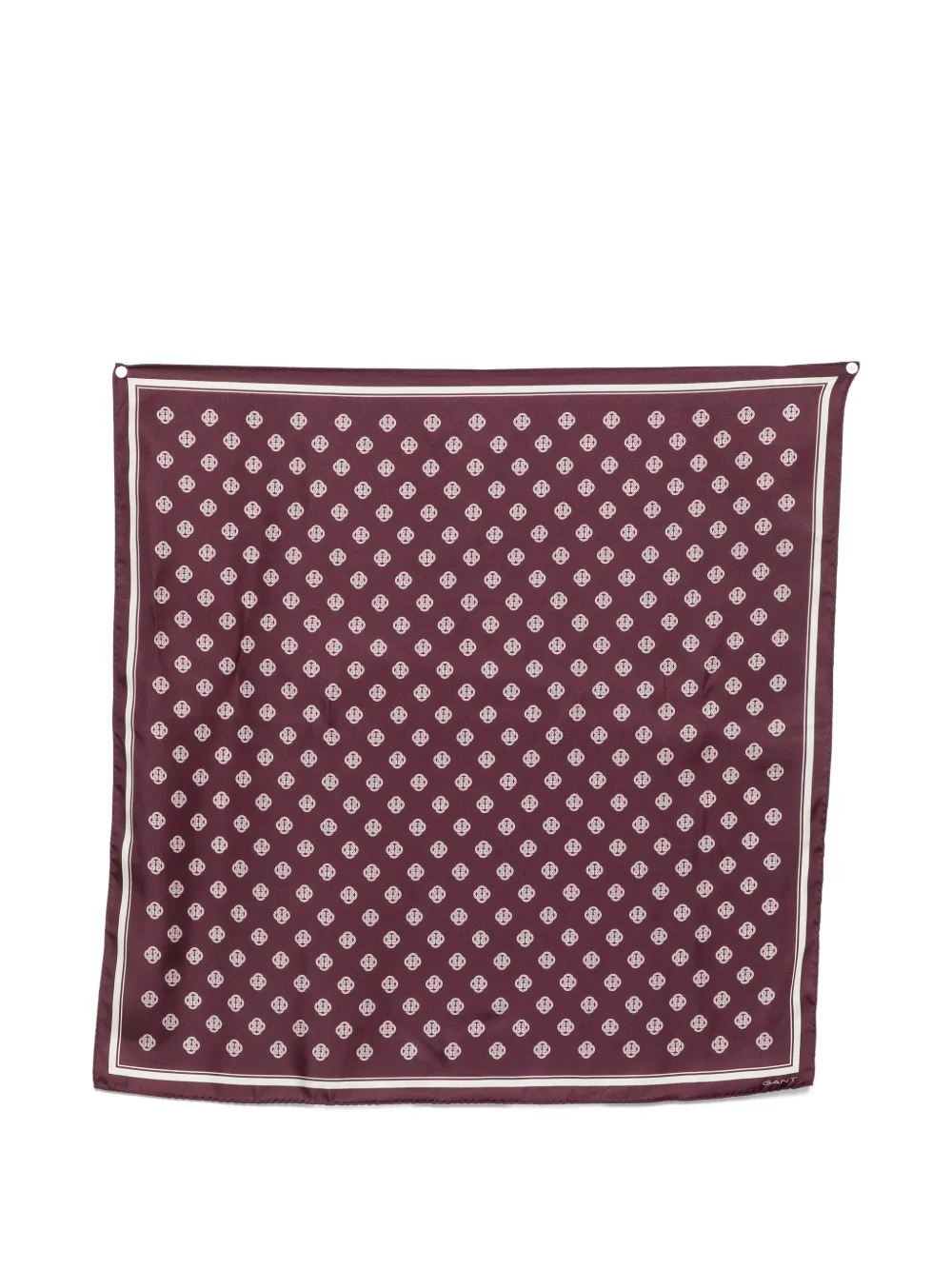 Gant monogram-print silk scarf - Viola