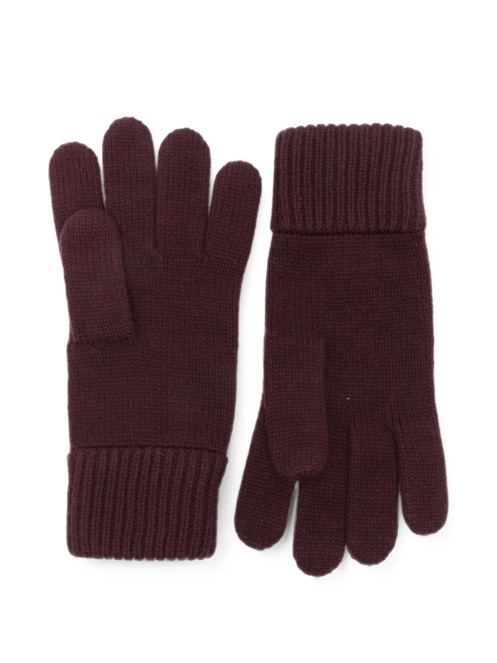 Gant Handschoenen met geribbelde manchetten en logo-plakkaat Rood