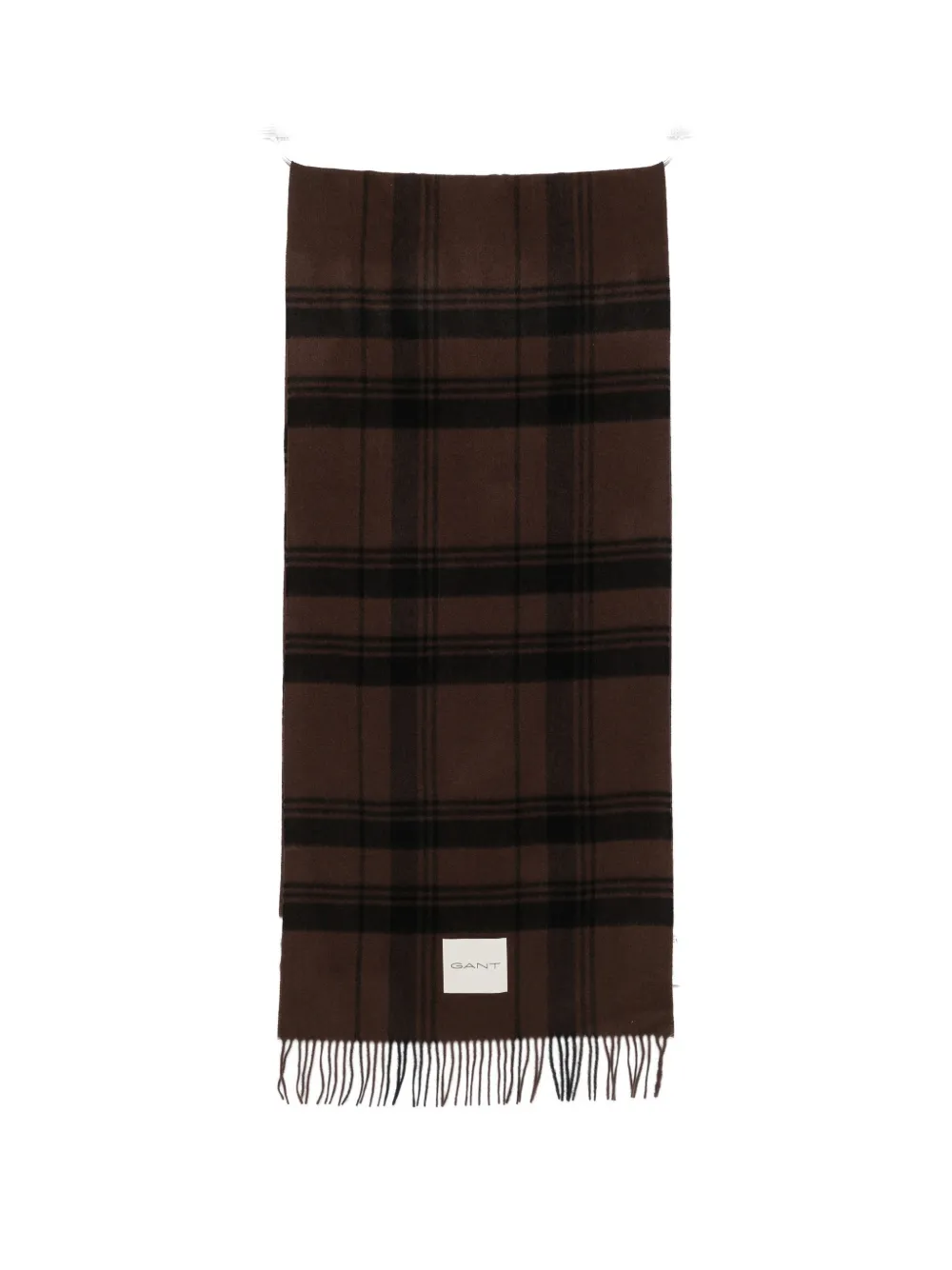 Gant check wool scarf Bruin