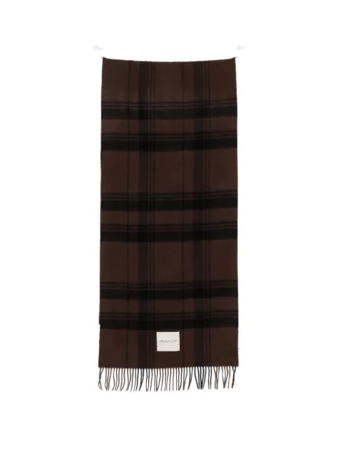 Gant check wool scarf