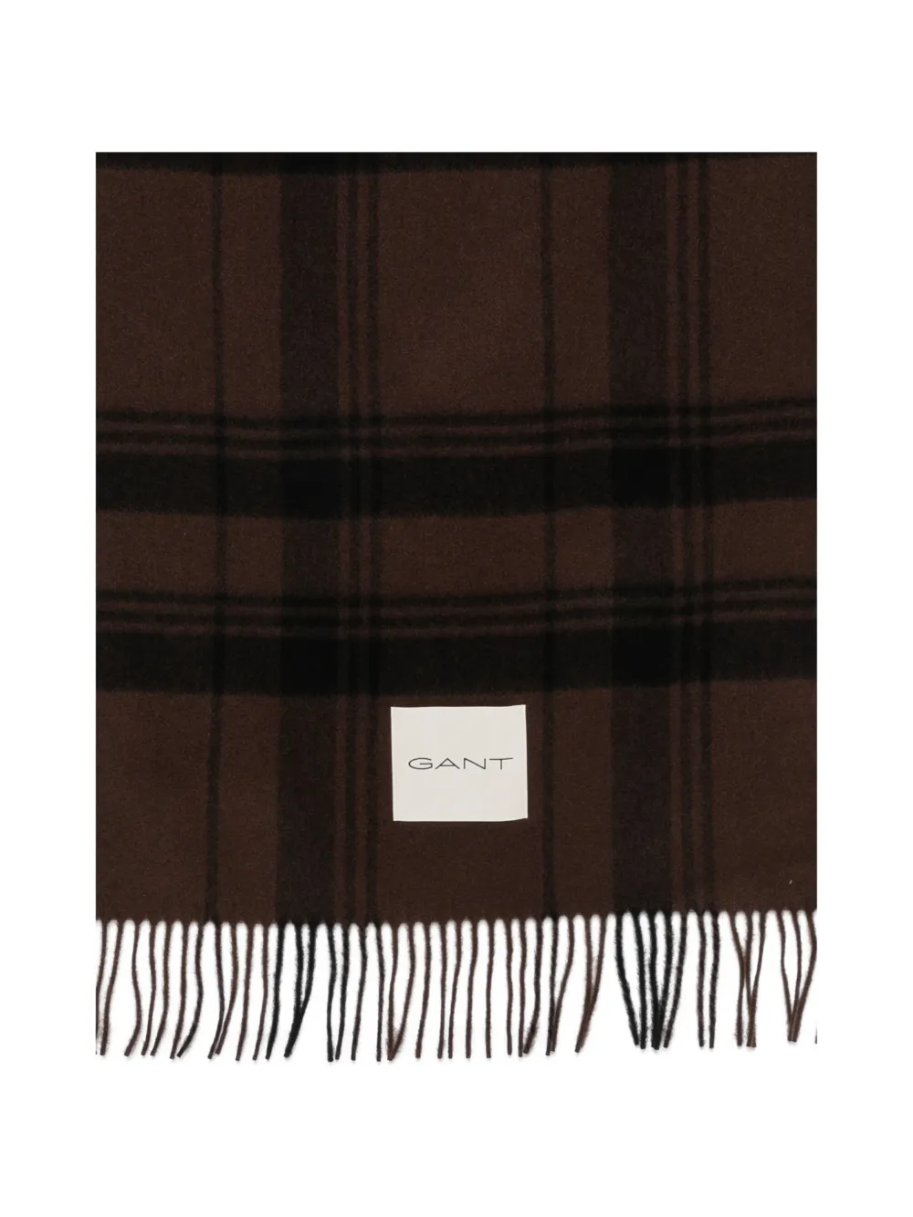 Gant check wool scarf Bruin