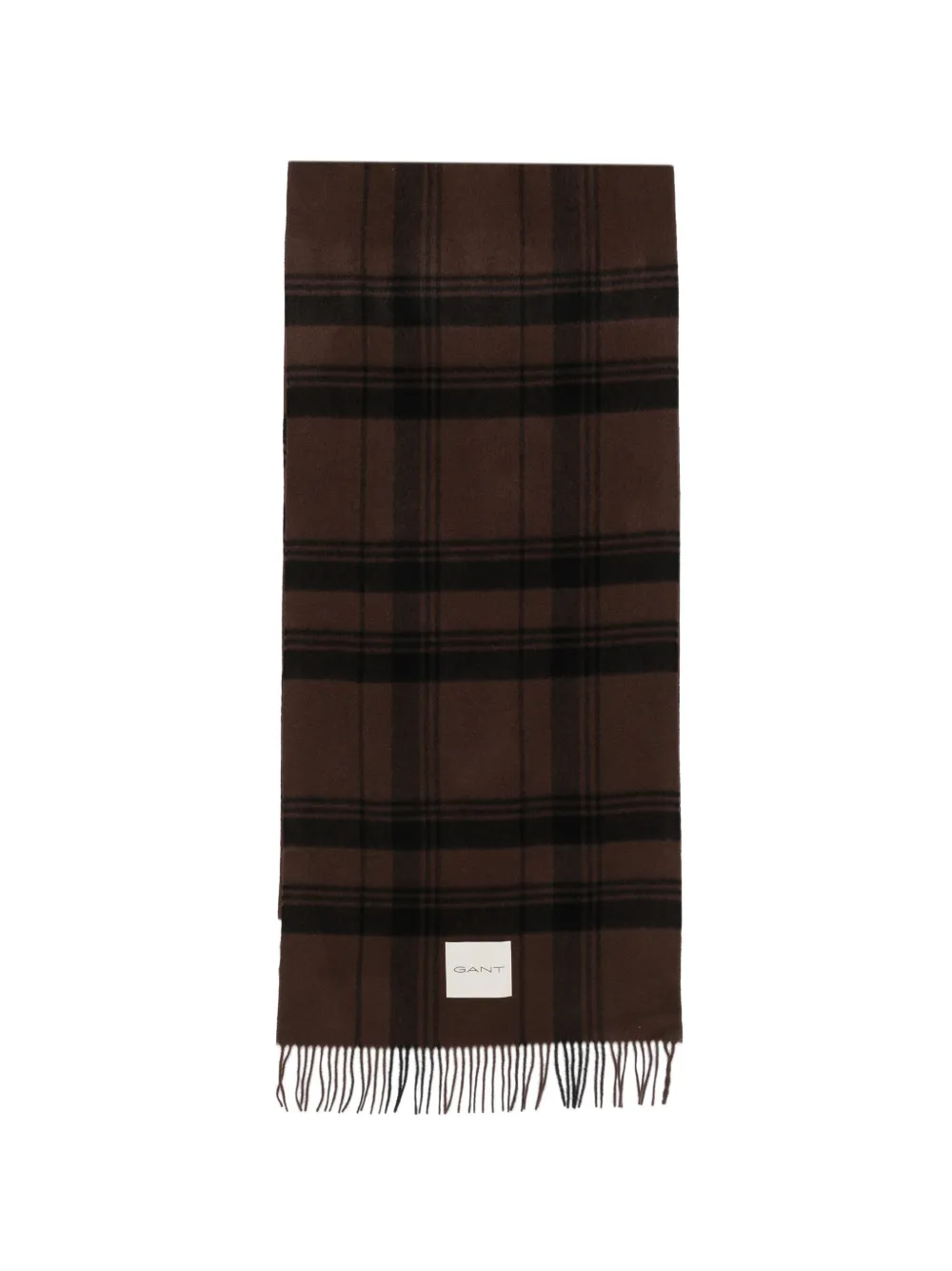 Gant check wool scarf - Marrone