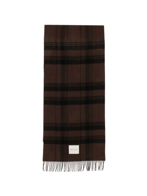 Gant check wool scarf