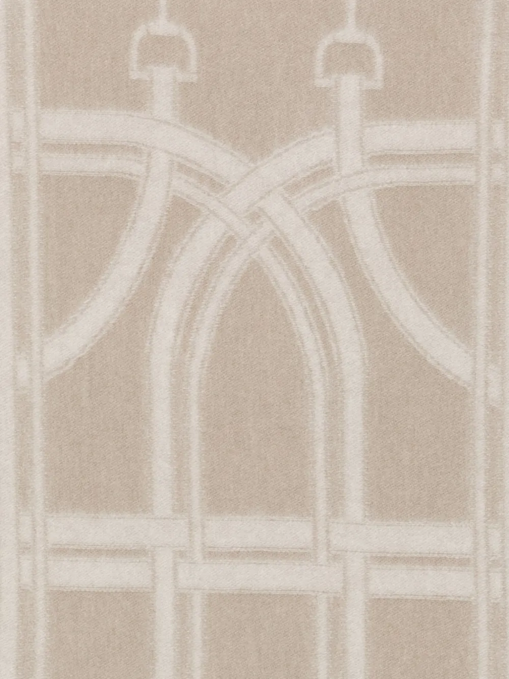 Gant chain-jacquard wool scarf Beige
