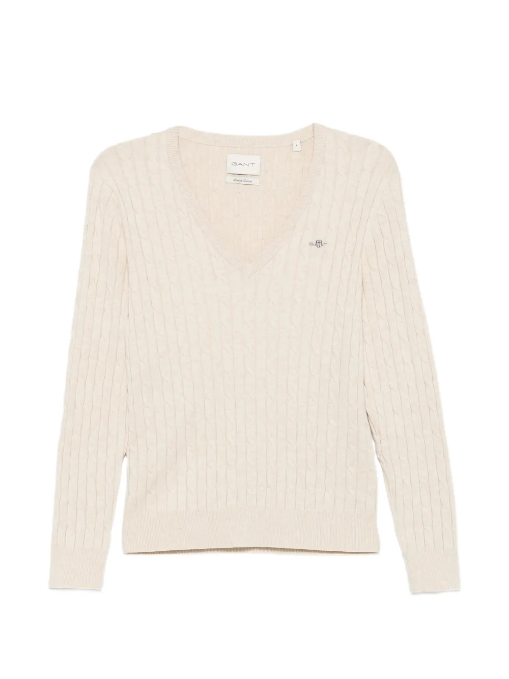 Gant cable-knit V-neck sweater - Toni neutri