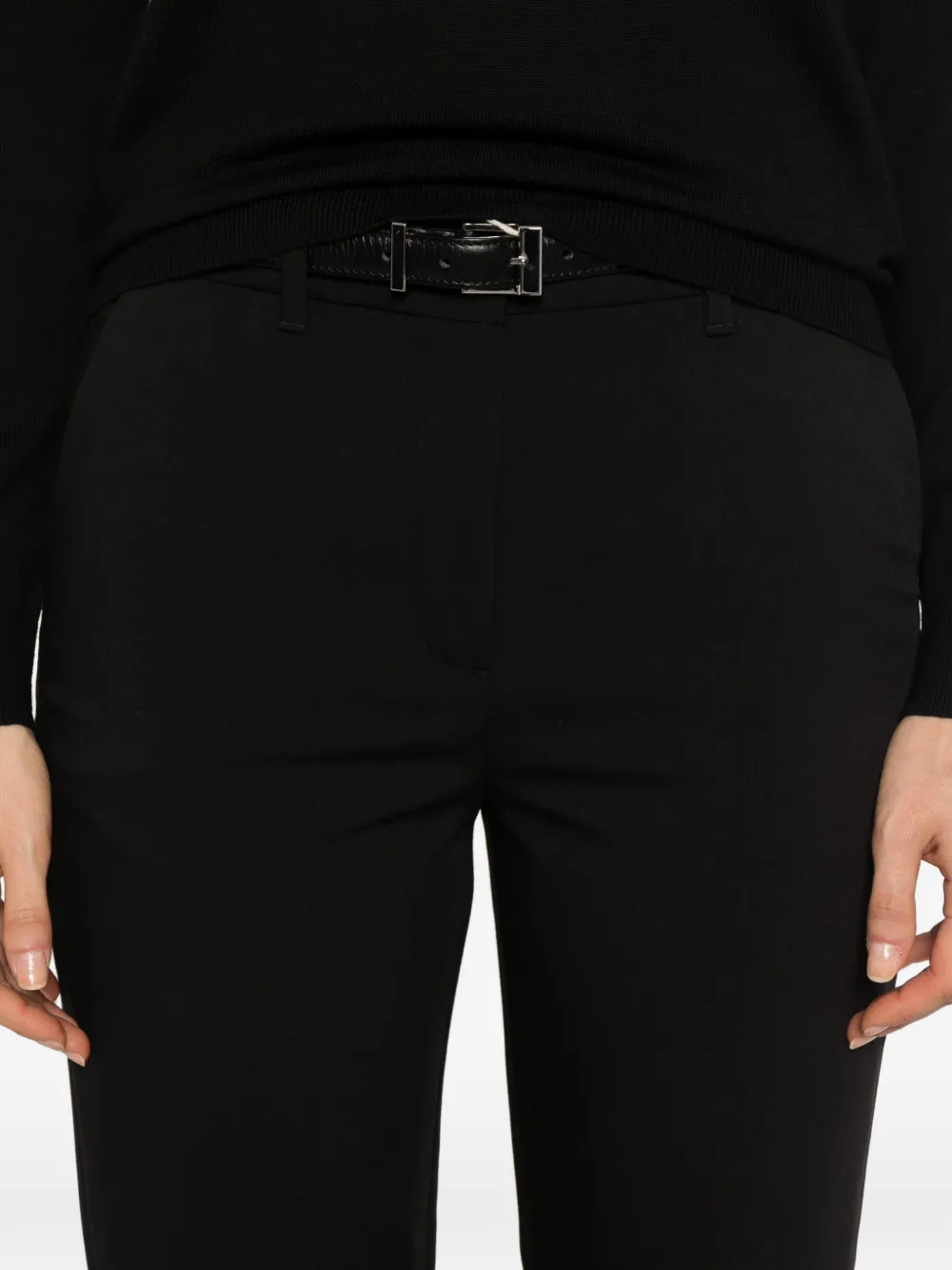 Gant slim-fit cropped trousers Zwart