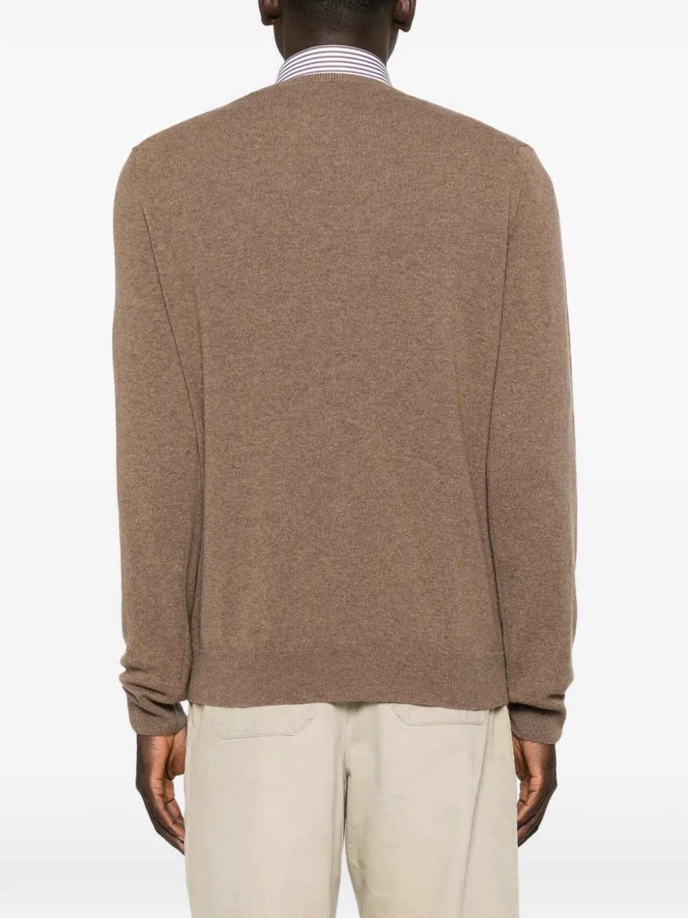 Gant Superfine lamswollen trui Bruin