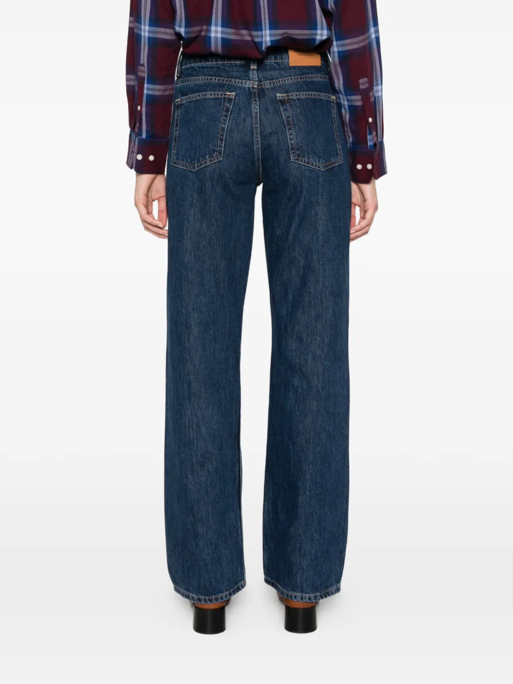 Gant Jeans met dubbele knoop en riemlussen Blauw