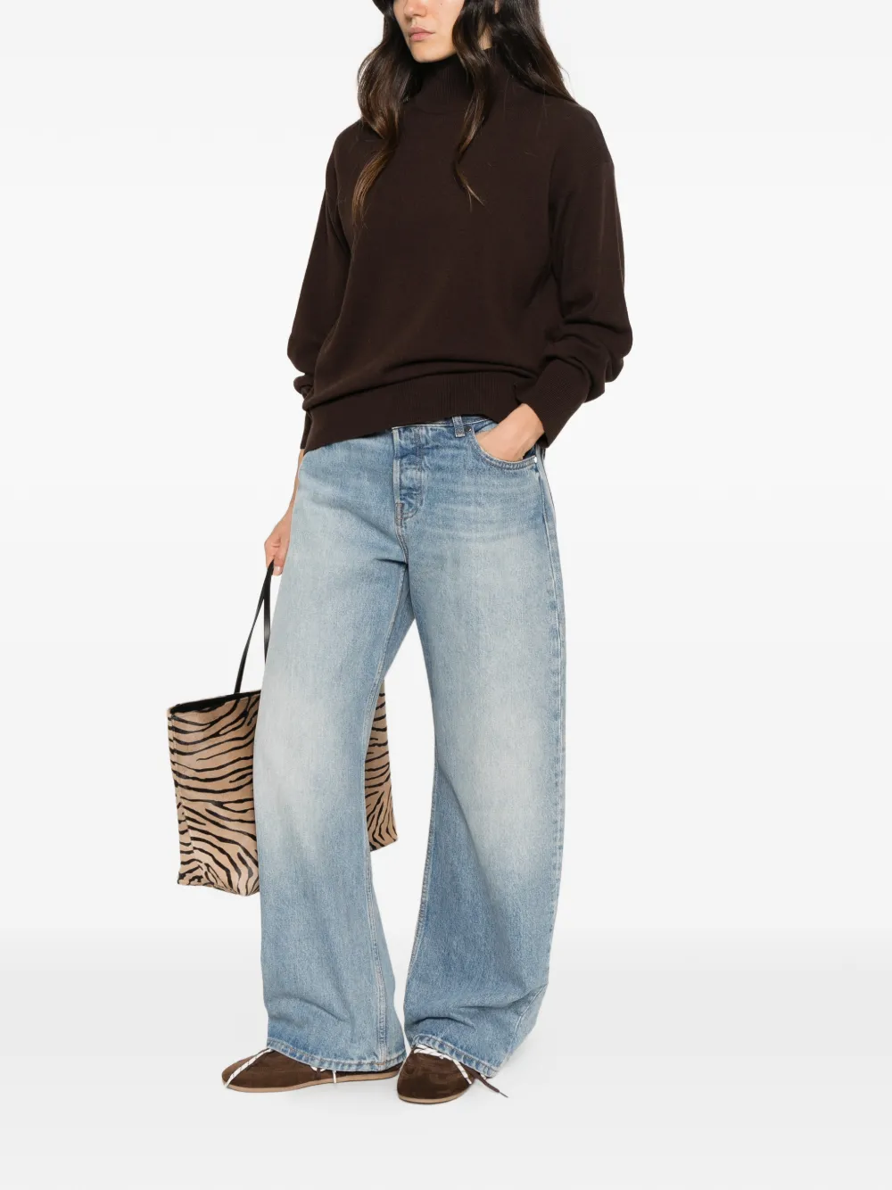 Gant superfine lambswool sweater Bruin
