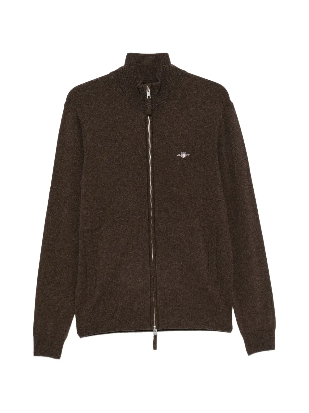 Gant zip-up cardigan - Marron
