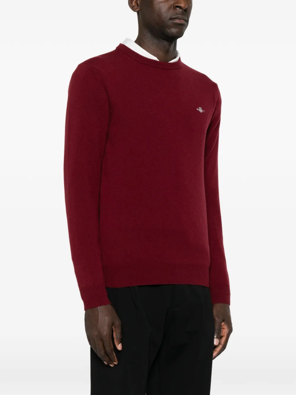 Gant Trui met geborduurd logo Rood