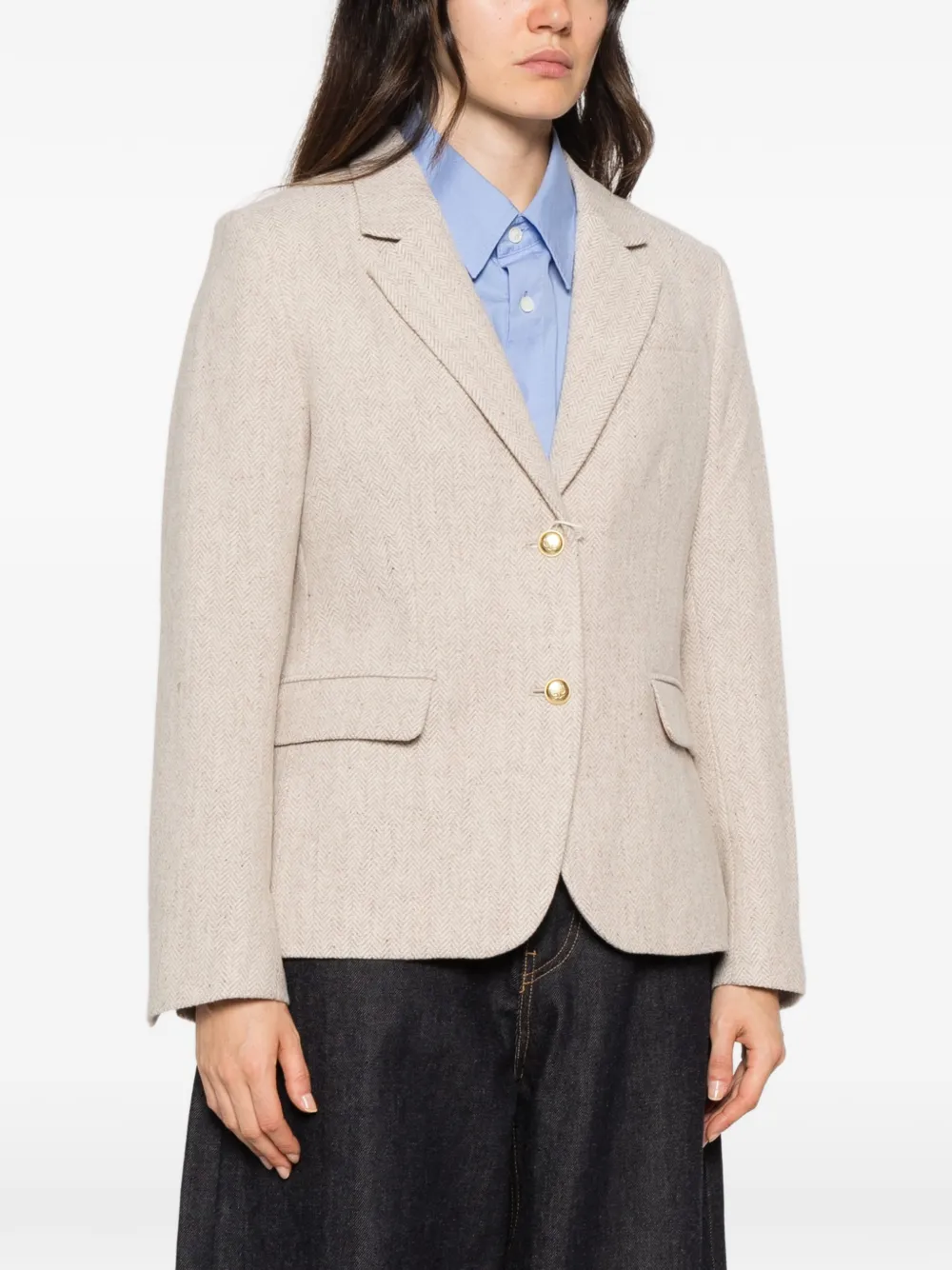 Gant herringbone blazer Beige