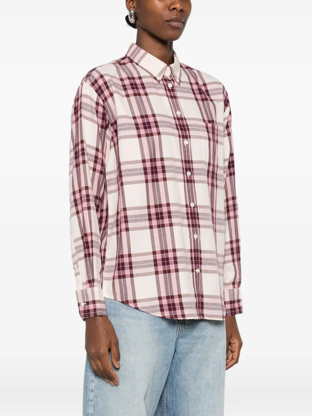 Gant checked flannel shirt Roze