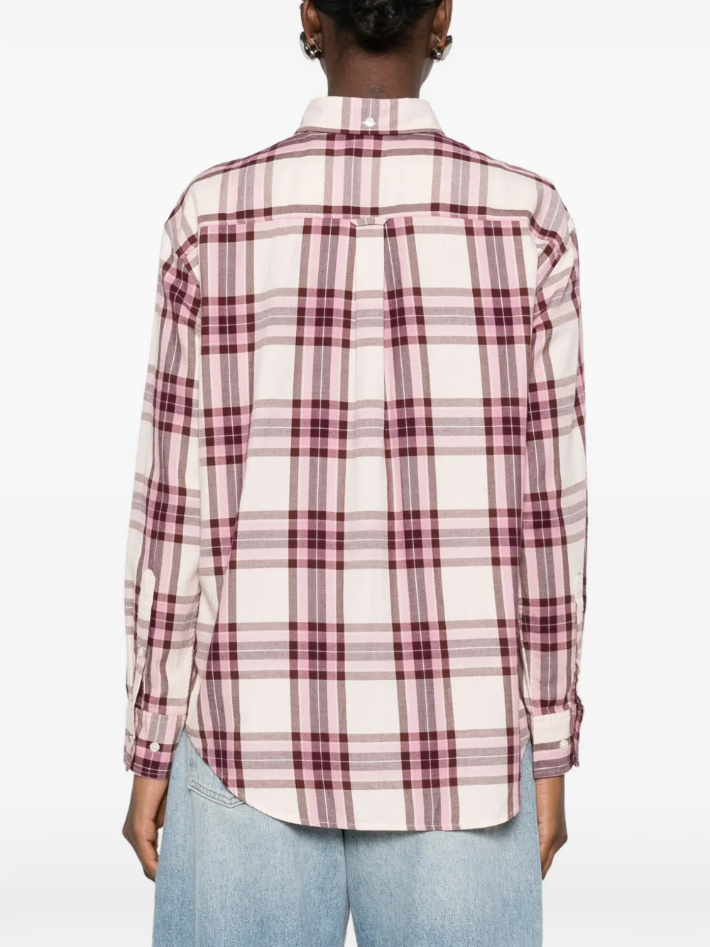 Gant checked flannel shirt Roze
