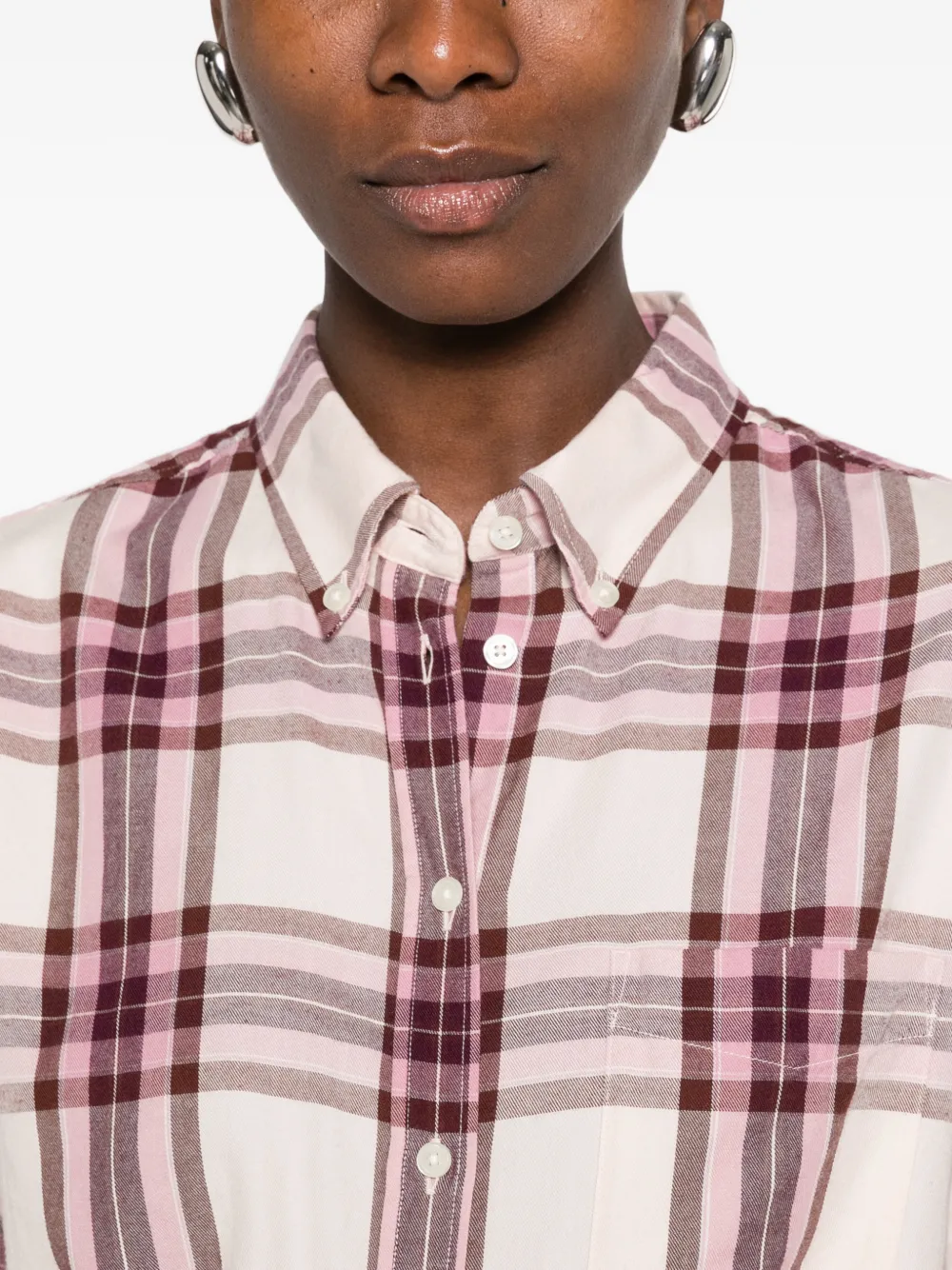 Gant checked flannel shirt Roze