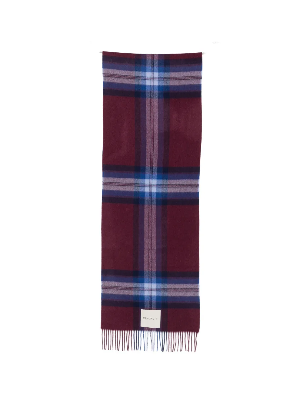 Gant tartan-check wool scarf Rood