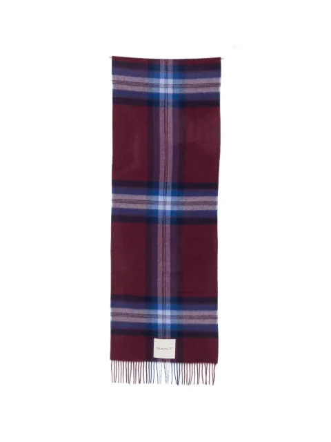 Gant tartan-check wool scarf