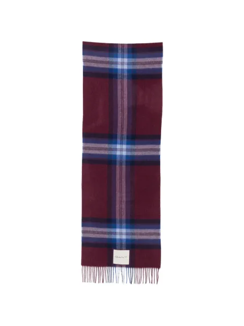 Gant tartan-check wool scarf