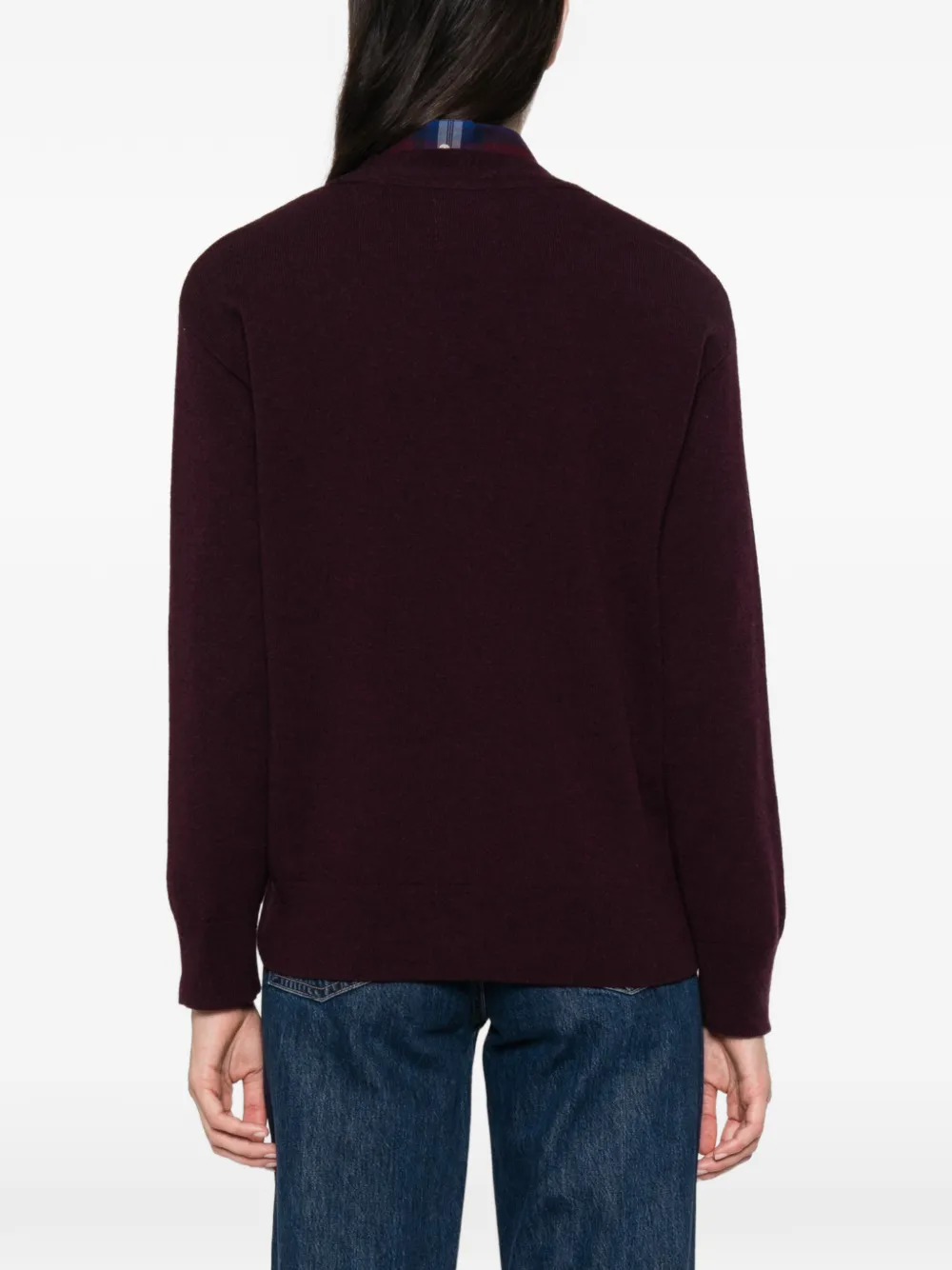 Gant Vest met knoopsluiting Paars