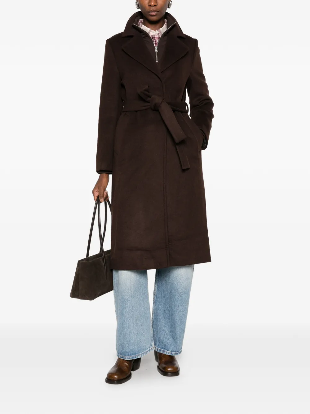 Gant Mantel met ceintuur Bruin