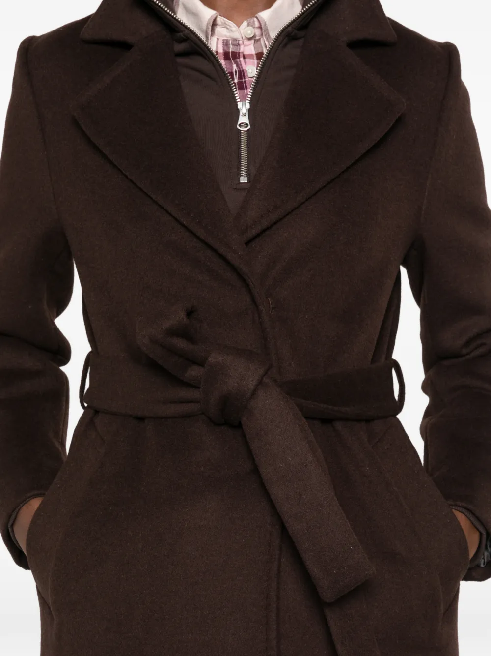Gant Mantel met ceintuur Bruin