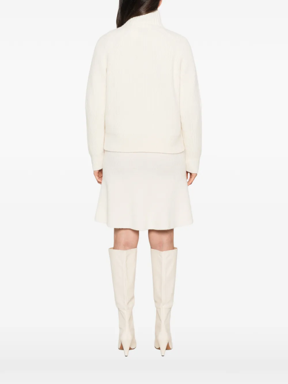 Gant ribbed button-up sweater Beige