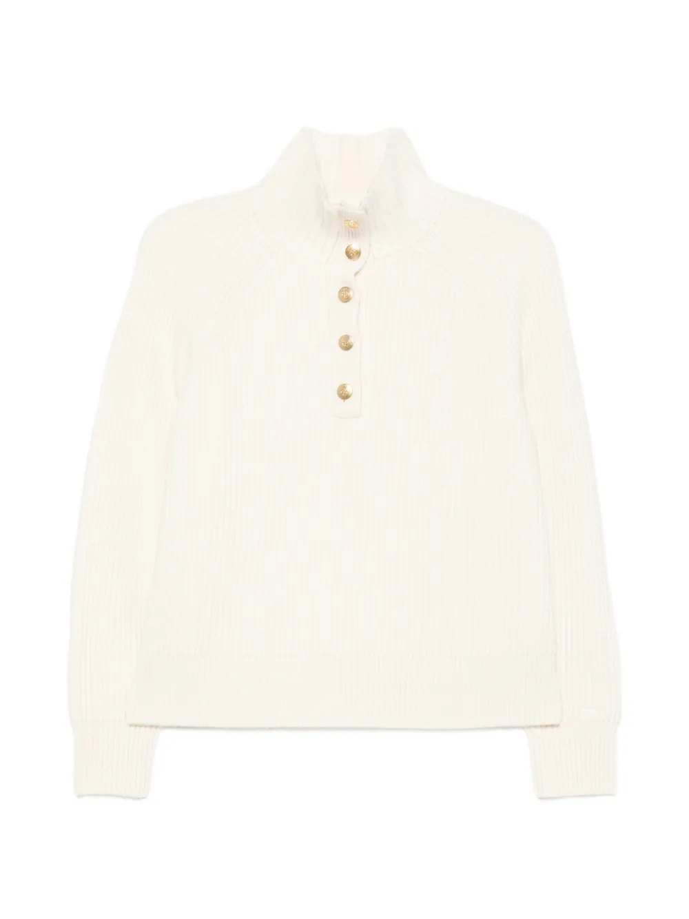 Gant ribbed button-up sweater - Nude