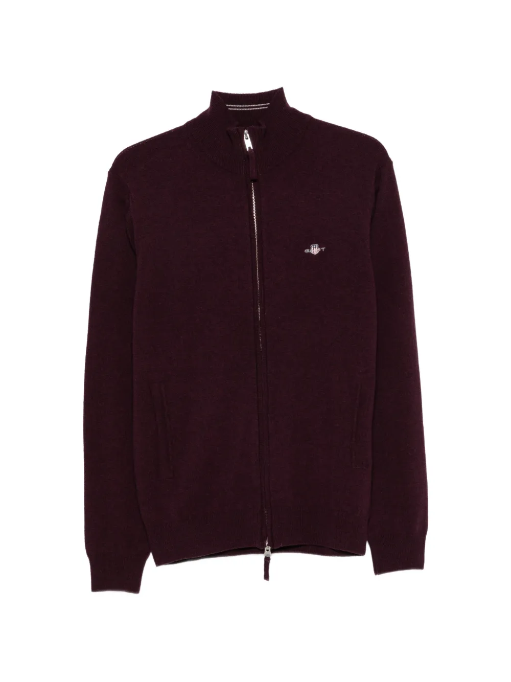 Gant zip-up wool cardigan - Red