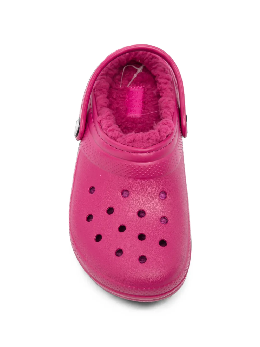 Crocs Kids perforated faux-shearling clogs Roze