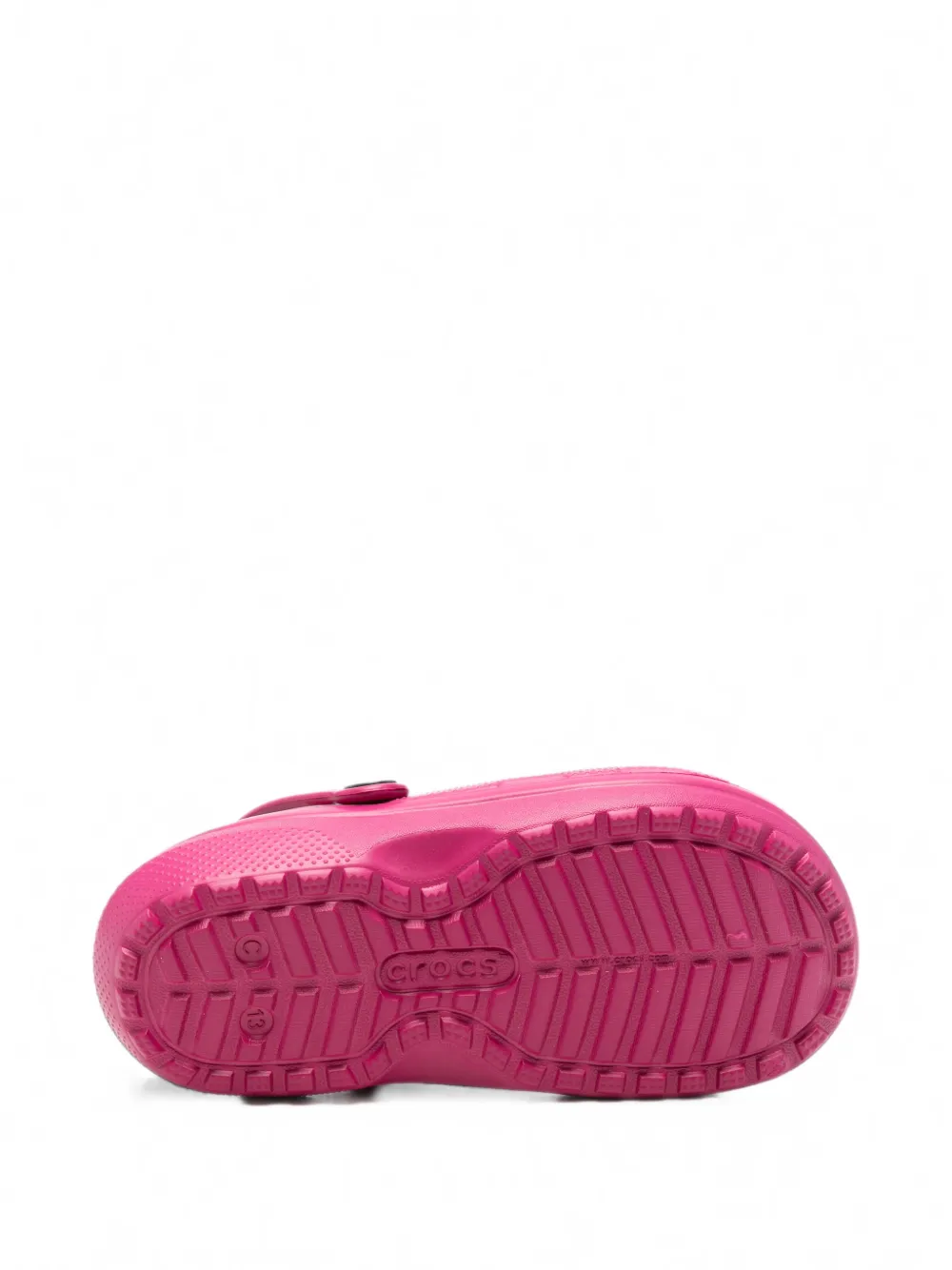 Crocs Kids perforated faux-shearling clogs Roze