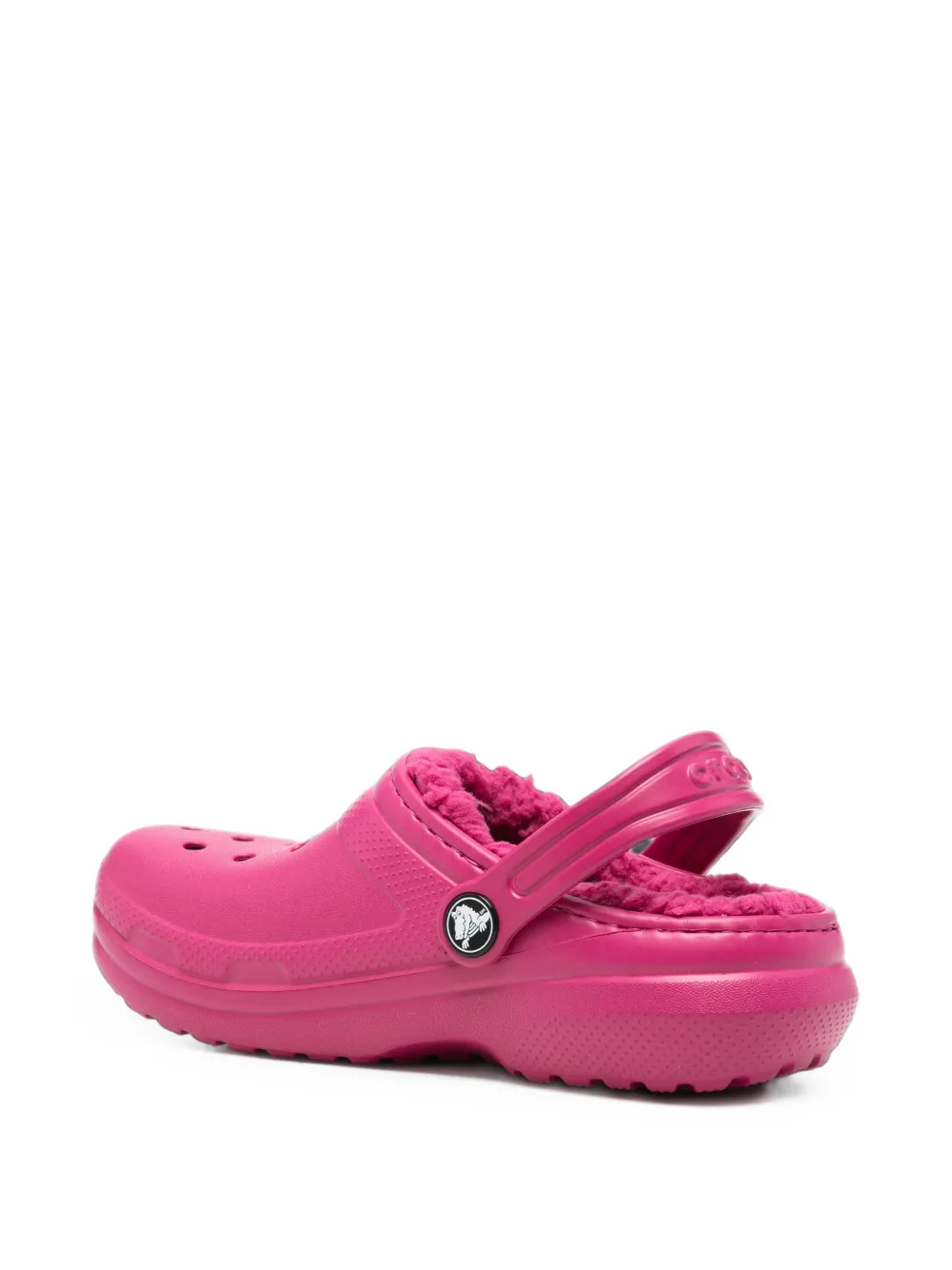 Crocs Kids perforated faux-shearling clogs Roze