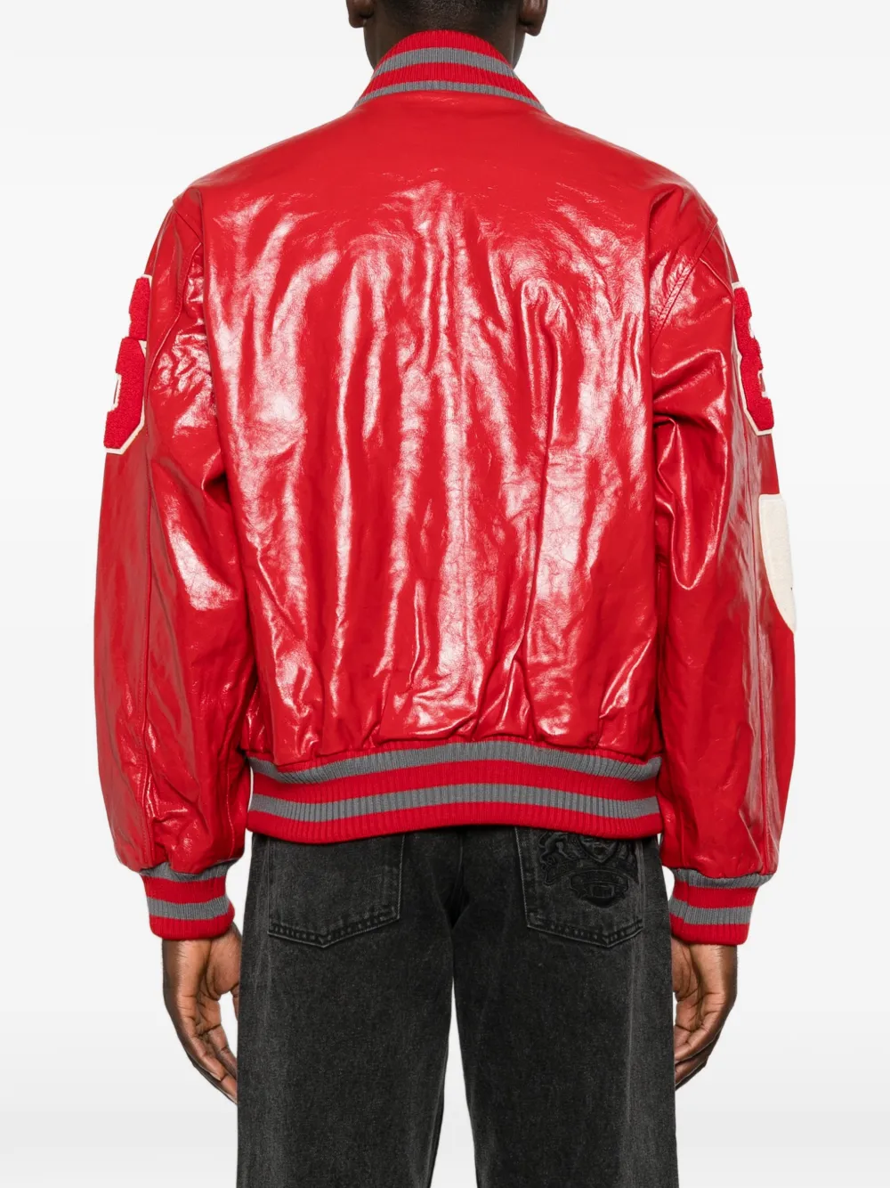 ERL Universiteitsjack met patchdetail Rood