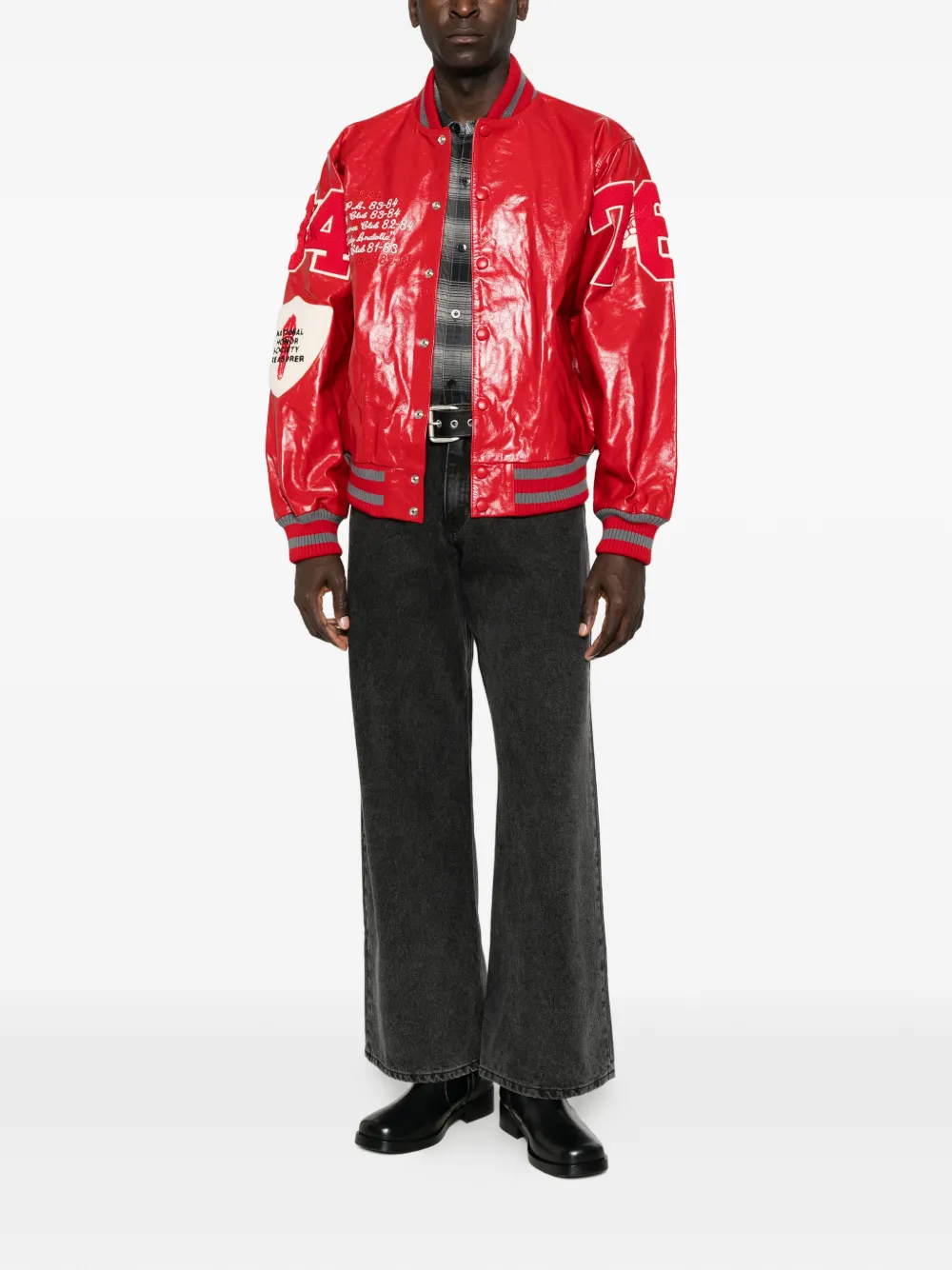 ERL Universiteitsjack met patchdetail Rood