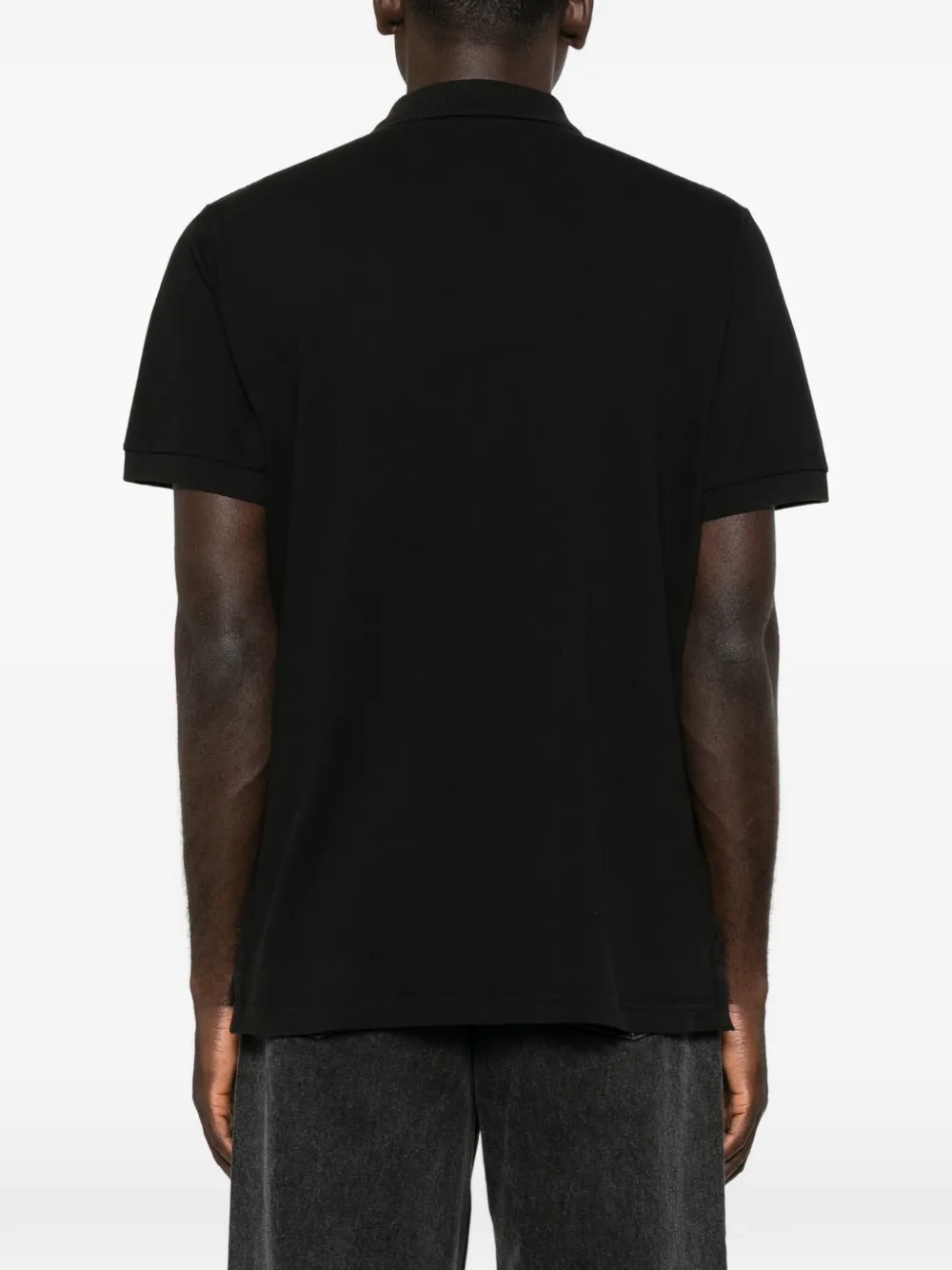 ERL Piqué poloshirt met geborduurd wapenschild Zwart