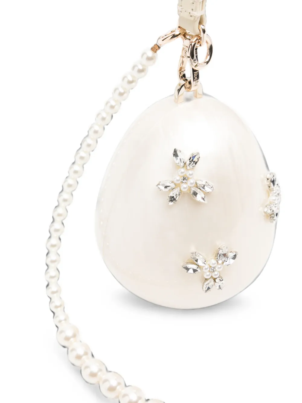 Simone Rocha crystal-embellished Egg tote bag Beige